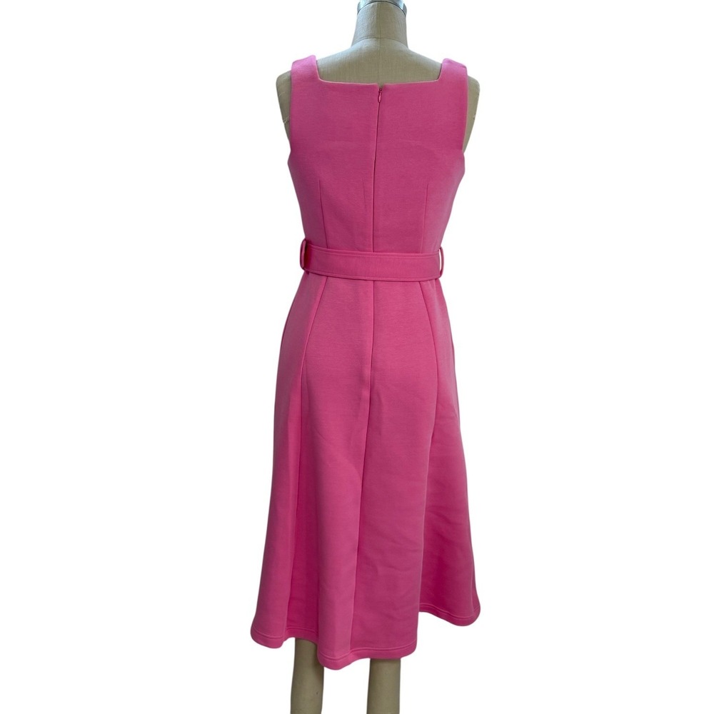 Tuckernuck Atlantic Pacific Pink Square Neck Elle Belted Midi Dress Size M - Picture 6 of 11